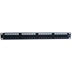 Патч-панель мережева 24 порти UTP, 1U, кат.6, Dual Type IDC, чорний Premium Line 176122412