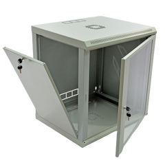Шкаф серверный настенный 19", 12U, 640х600х500мм (В*Ш*Г), разборной, cерый, UA-MGSWL125G