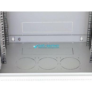 Настінна серверна шафа 19" односекційна 15U, 770x600x595мм (В*Ш*Г) зібраний, сіра, Triton RUA-15-AS6-CAX-A1