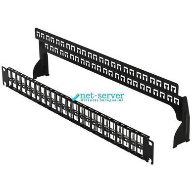 Photo of Modular patch panel 19", 48 ports, 1U, Keystone, L&W LW-PP71 &ndash; buy online with delivery across Ukraine at Net-server