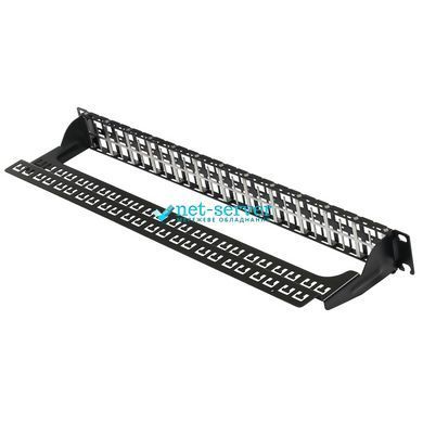 Photo of Modular patch panel 19", 48 ports, 1U, Keystone, L&W LW-PP71 &ndash; buy online with delivery across Ukraine at Net-server