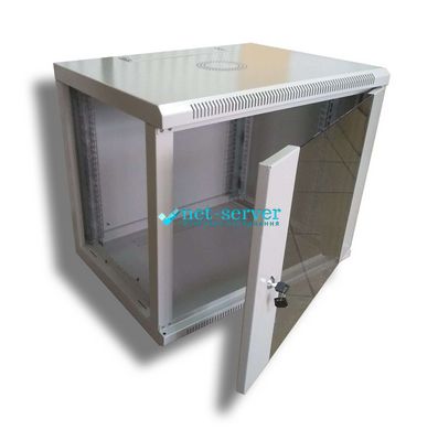 Wall-mounted cabinet 19" 9U 600x350 (W*D), knockdown, Hypernet WMNC-35-9U-FLAT