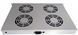 Fan unit for 4 fans. 19", 1U, gray, with thermostat Hypernet DYN-FS-4F-T