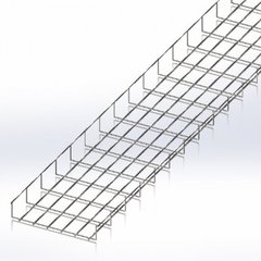 Wire mesh tray 300x50x2500, wire Ø4 mm, white zinc CMS-WBB4-30050Z