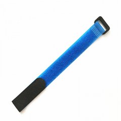 Стяжка-липучка хомут 300x20 мм, с пластиковым кольцом 10 шт синие RTH-2030BLZ(10)-E5