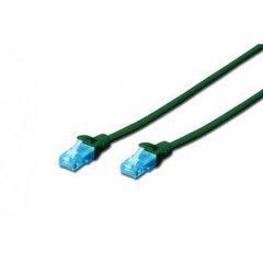 Patch cord molded 0.5m, cat.5e, UTP, AWG 26/7, CCA, PVC, green DIGITUS DK-1512-005/G