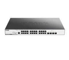 Switch D-Link DGS-3000-28XMP 24xGE PoE, 4xSFP+, L2 802.3af/802.3at (30W), PoE budget 370W