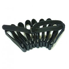 Velcro clamp 300x20 mm, with plastic ring 10 pcs black RTH-2030BKZ(10)-E5