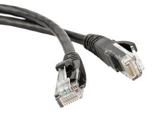 Photo of Patch cord 0.5m, UTP, cat.5e, RJ45, copper, black CORD-0.5M-BLACK &ndash; buy online with delivery across Ukraine at Net-server