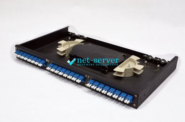Patch Panel 48 Ports, 24 Adapters, LC-Duplex Included, 1U, Non-Sliding APP01-24LC-F