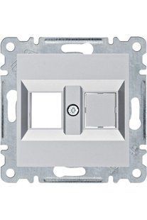 Photo of Double panel RJ11/RJ45, silver-gray, Lumina Hager WL2322 &ndash; buy online with delivery across Ukraine at Net-server