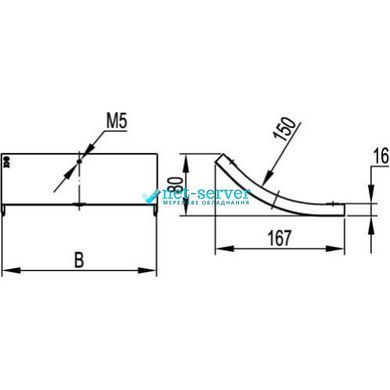 Photo of Cover for internal vertical bend DKC CS 45 45&deg; base 100 mm, Sendzimir hot-dip galvanized &ndash; buy online with delivery across Ukraine at Net-server