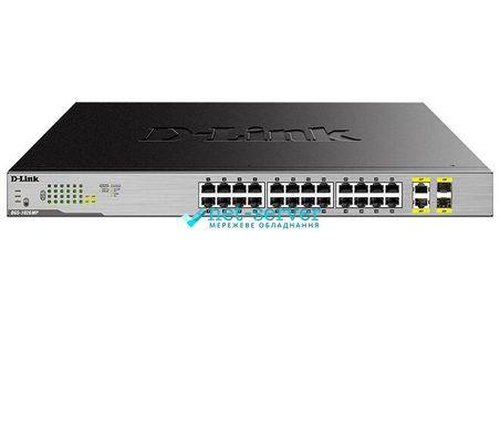 Switch D-Link DGS-1026MP 24x1GE with PoE, 2xSFP/GE/Combo, 370W, Unmanaged