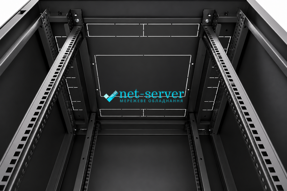 Фото Шкаф серверный напольный IP 33U 600x1000, стеклянные двери, черный, С-33U-06-10С-BK &ndash; купить с доставкой по Украине в интернет-магазине Net-server