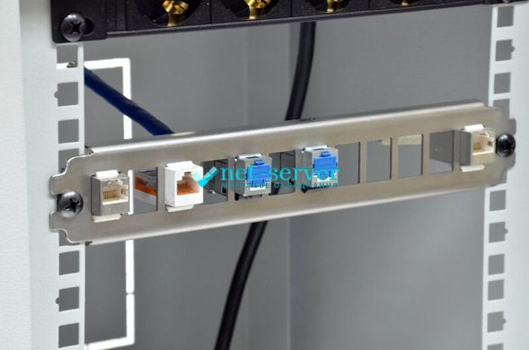 Модульная патч-панель 10", 12 портов, серая, 1U, Keystone(Slim), CMS-PP12K10XX-SL