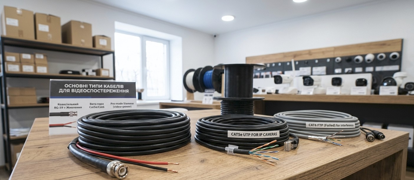 Який кабель вибрати для відеоспостереження — UTP, FTP, Cat5e чи Cat6
